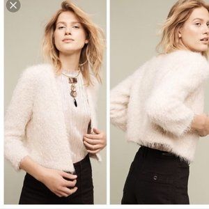 BNWT Anthropologie Faux Fur Bomber Jacket